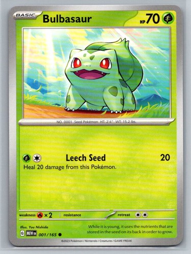 Bulbasaur 001 165 - #001/165, sv