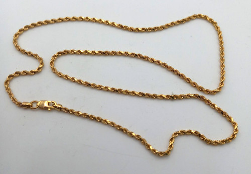Catena corda oro giallo 375 - catena,