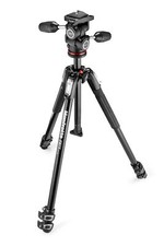 Manfrotto 190X Treppiede 3 Sezioni con Testa Treppiede 3 Vie 804 Mark II