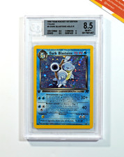 Pokemon BGS 8.5 Dark Blastoise First Edition #12 Holo Team Rocket 2000 Italiano