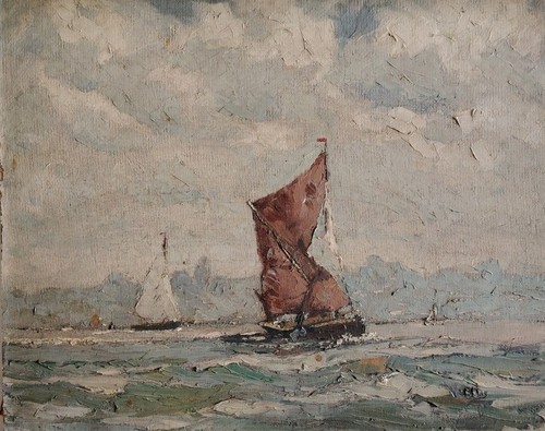 Belle huile sur - huile, carton