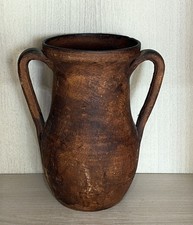 VECCHIO VASO BIANSATO IN TERRACOTTA BOTTEGA ARTIGIANA DEIANA SINISCOLA SARDEGNA