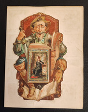 ANTICA PUBBLICITA' LIBRERIA LIBRI DON CHISCIOTTE CROMOLITOGRAFIA