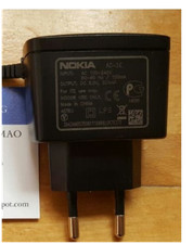 CARGADOR NOKIA CHARGER AC-3E CLAVIJA FINA CUADRADO COLOR NEGRO ORIGINAL
