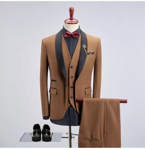 Abito vestito completo marrone - abito,