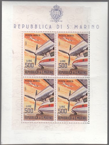 1965 san marino foglietto - marino,