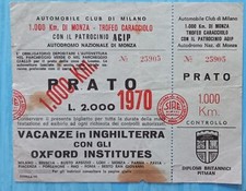 BIGLIETTO 1000 KM DI MONZA