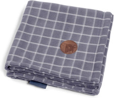 - Coperta in Pile per Cani, Motivo a Quadri, Colore: Grigio