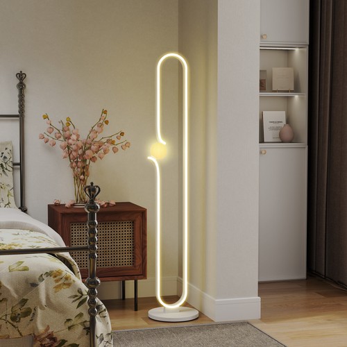 Homcom lampada terra led - da, a