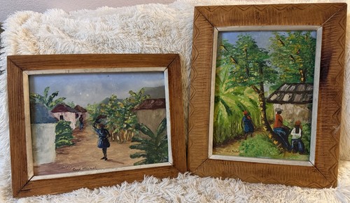 Coppia dipinti olio - dipinti, ad