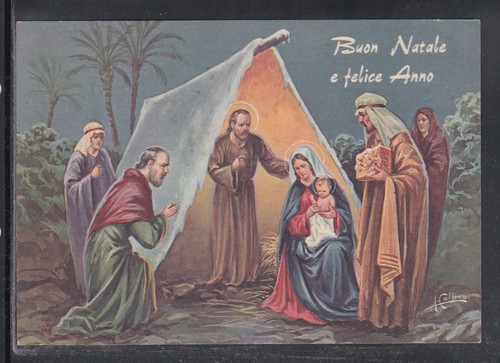 Cartolina buon natale felice - buon,
