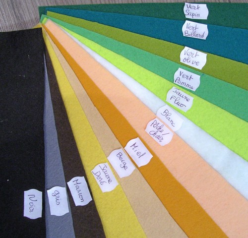 Coloris choix feutrine - -,
