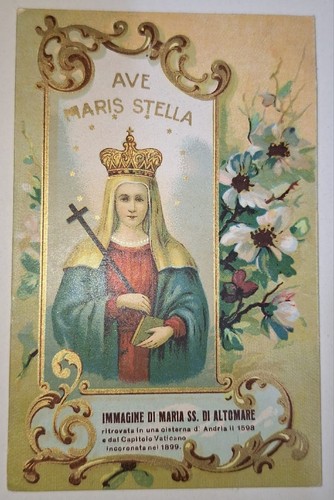 Antica immaginetta sacra maria - immaginetta,