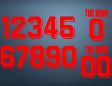 NUMERI PER MAGLIA CALCIO ANNI