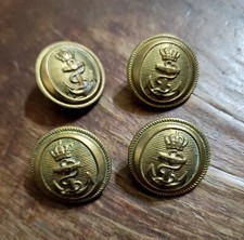 N. 4 Bottoni Marina Vintage Per Abbigliamento Retrò Leggere descrizione 