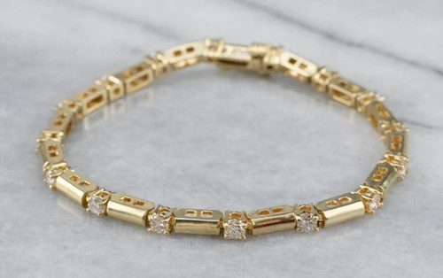 Bracciale tennis donna 14k - bracciale,
