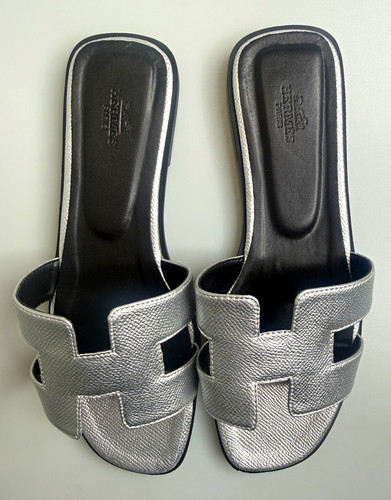 Hermès sandali slide pelle - hermès,