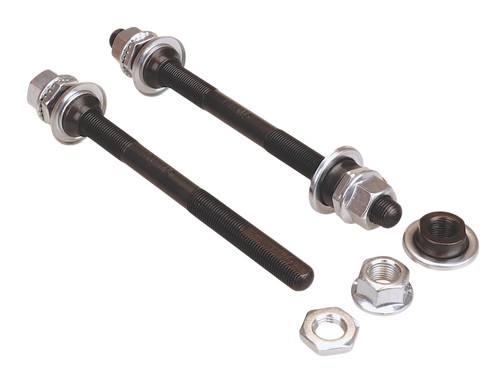 Set asse cromato bici - bmx, 3/8"