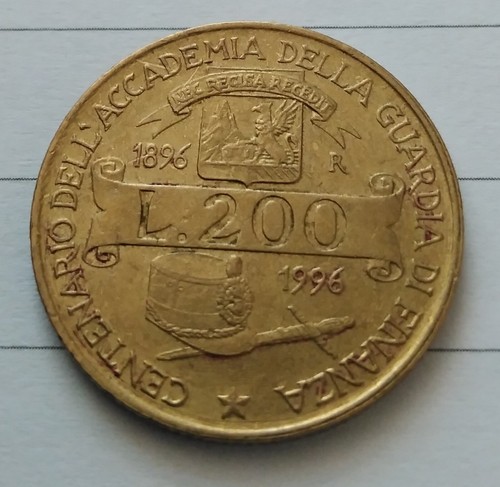 200 lire commemorative 1996 - 200,