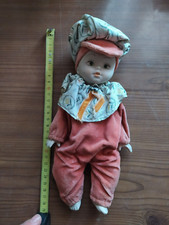VECCHIA BAMBOLA DI PORCELLANA COLLEZIONISMO ROSA BAMBOLOTTO CAPPELLINO