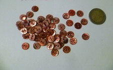 50 BOTTONI FIORE VERA MADREPERLA AMARANTO 2 FORI DIAMET 10 MM CAMICETTA SARTORIA