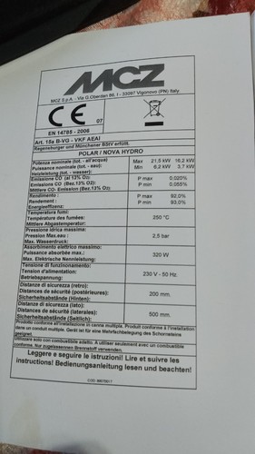 Stufa pellet idro usata - a,