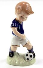 Statuina Porcellana Navel Bambino Calciatore 12 cm
