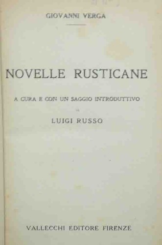 Verga novelle rusticane - novelle, a