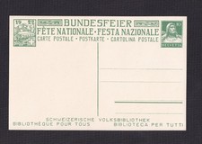 Suisse-Entier postal-Fête