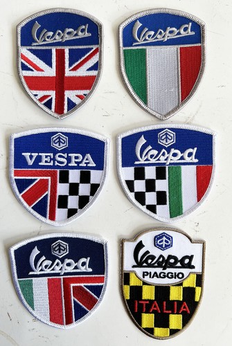 Vespa shield patches various - vespa,
