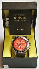 Orologio Invicta 18780 Uomo 50mm AVIATOR NAUTICAL Cronografo Quadrante Rosso Quarzo NUOVO