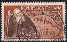 ITALIA 1952 - Usato 25 lire Centenario missione Cardinale Guglielmo Massaia #XOU