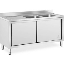 Lavello In Acciaio Inox Cucina Professionale Lavandino Ristorante 400x400x250 mm