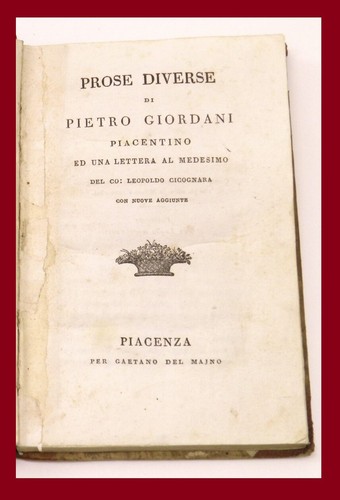 Libro antico prose - prose, diverse