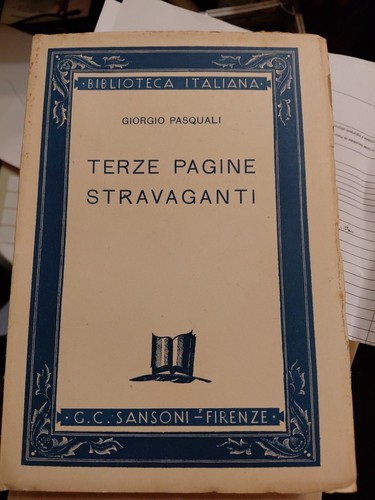 Giorgio pasquali terze pagine - giorgio,