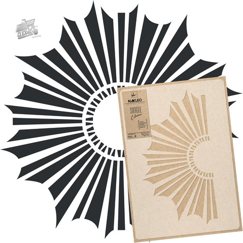 Stencil mandala muro 57cm - mandala,