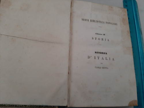 Libro 1852 storia italia - libro,
