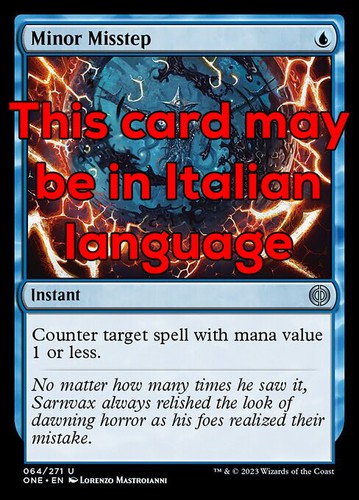 Mtg minor misstep - minor,