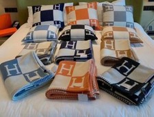 Nuova coperta in cashmere lana a quadri morbido caldo scialle divano biancheria da letto coperta regalo