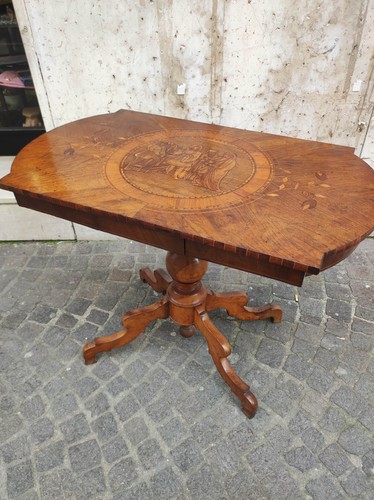 Tavolino intarsiato rolo d - tavolino,