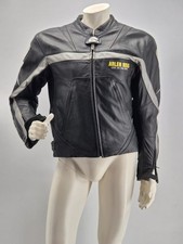 Arlen Ness Jacket Moto Pelle Uomo Taglia L Racing Slim Fit Biker 3M Scotchlite