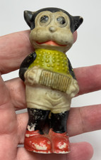 Statuina ceramica vintage HTF 3,25" Bimbo Betty Boop cucciolo Fleischer Studios anni '30