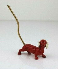 Scultura cane bassotto VINTAGE in metallo rosso Statuina da collezione VINTAGE