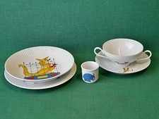 SET BAVARIA VINTAGE SERVIZIO PIATTI PIATTO TAZZA PORCELLANA PAPPA BAMBINI. BV45