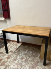 Tavolo industrial in legno e metallo 120 × 75 cm