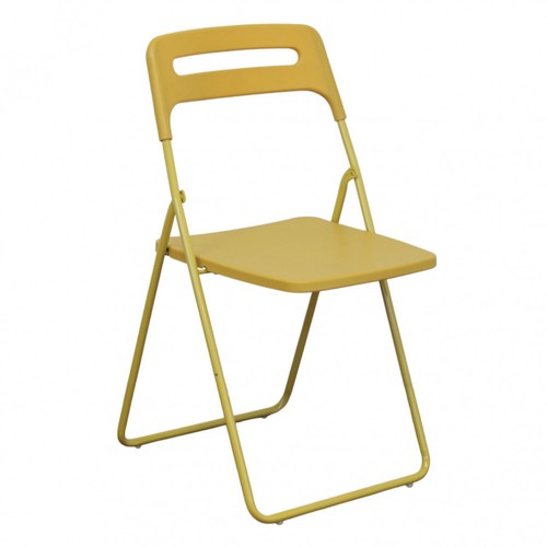 Sedia pieghevole giallo - pieghevole,