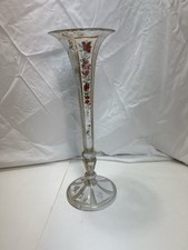 Antico vaso tromba in vetro