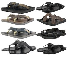 Infradito sandali ciabatte uomo estivi pelle italiani nero marrone OUTLET - 30%