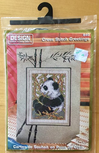 Kit saluti panda punto croce - kit,