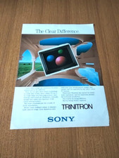 1985 SONY TRINITRON COLOR TV TELEVISORE AD PUB VINTAGE